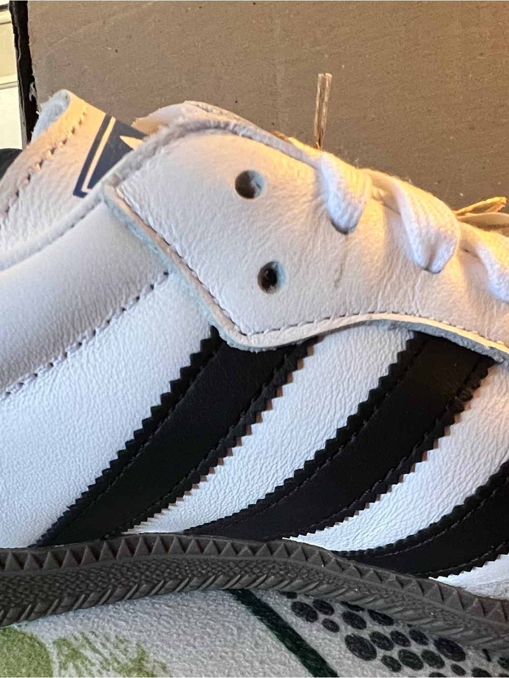 adidas Men’s Samba OG White and Black Youth Athletic Sneakers